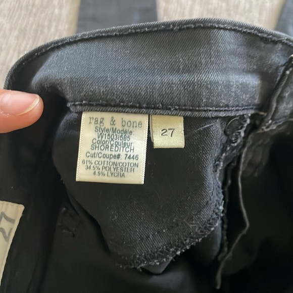 Rag & Bone leggings jeans in charcoal grey - Picture 7 of 9